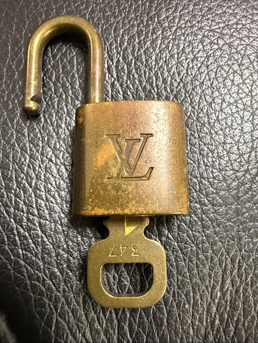 Louis Vuitton Brass Padlock with Key #347 Includes Aftermarket charm